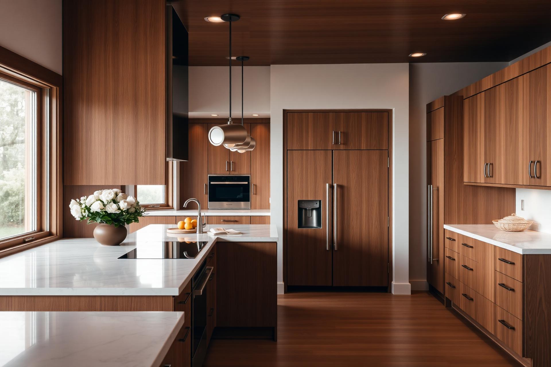 Intérieur résidentiel rénové avec finition en bois